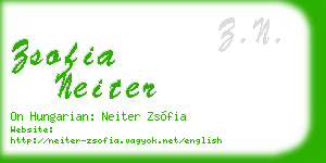 zsofia neiter business card